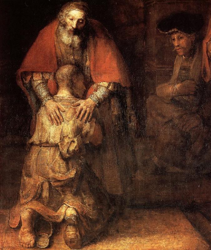 REMBRANDT Harmenszoon van Rijn The Return of the Prodigal Son (detail)